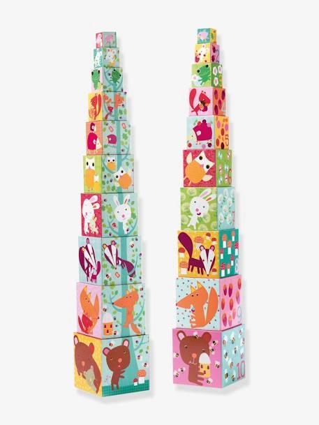 10 Cubes ForĂȘt DJECO Vert - Djeco