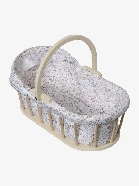 Couffin Pour Poupon En Bois FSC® Et Tissu Beige - Vertbaudet - Image 2