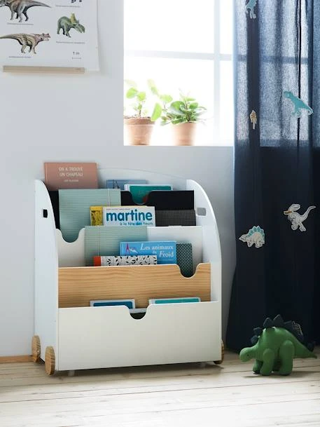 Etagère Pour Livres à Roulettes LIGNE SCHOOL Rose - Vertbaudet - Image 4