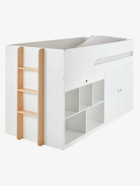 Lit Mi Hauteur Avec Bureau Coulissable Combiné CAMELEO Blanc Mate - Vertbaudet - Image 5