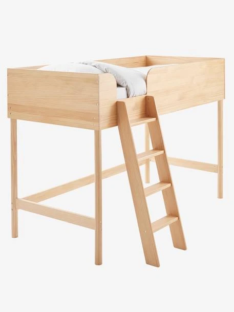 Lit Mi-hauteur LIGNE CONFETTI NATURE Marron - Vertbaudet - Image 2