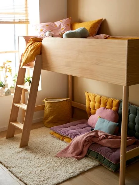 Lit Mi-hauteur LIGNE CONFETTI NATURE Marron - Vertbaudet - Image 5