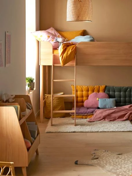 Lit Mi-hauteur LIGNE CONFETTI NATURE Marron - Vertbaudet - Image 6