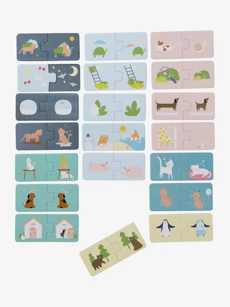 Puzzle D'association Des Contraires Multicolore - Vertbaudet