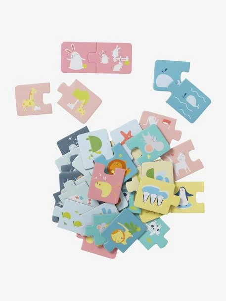 Puzzle D'association Duo - Les Familles D'animaux Multicolore - Vertbaudet - Image 2