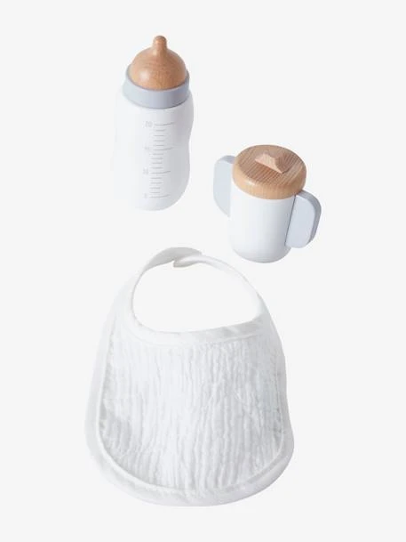 Set Accessoires Repas Poupon En Bois FSC® Blanc - Vertbaudet - Image 4