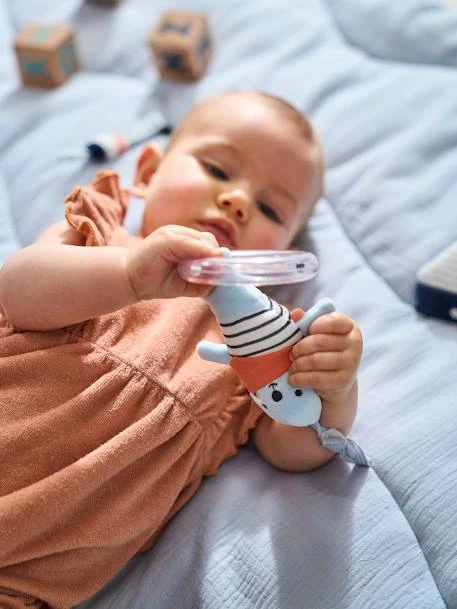 Tapis D'éveil Souple Sans Arche LEON SUR LE PONTON Bleu - Vertbaudet - Image 2