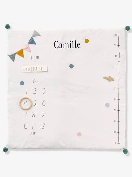 Tapis Photo Bébé Personnalisable écru / Vert - Vertbaudet - Image 3