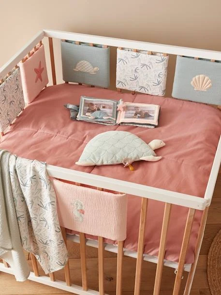 Tour De Lit / Tour De Parc Pare-chocs SOUS L'OCĂAN Rose - Vertbaudet - Image 2